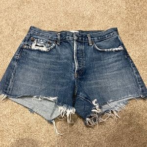 Agolde high waisted shorts.